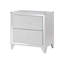 Table de chevet 2 tiroirs avec accents scintillants
