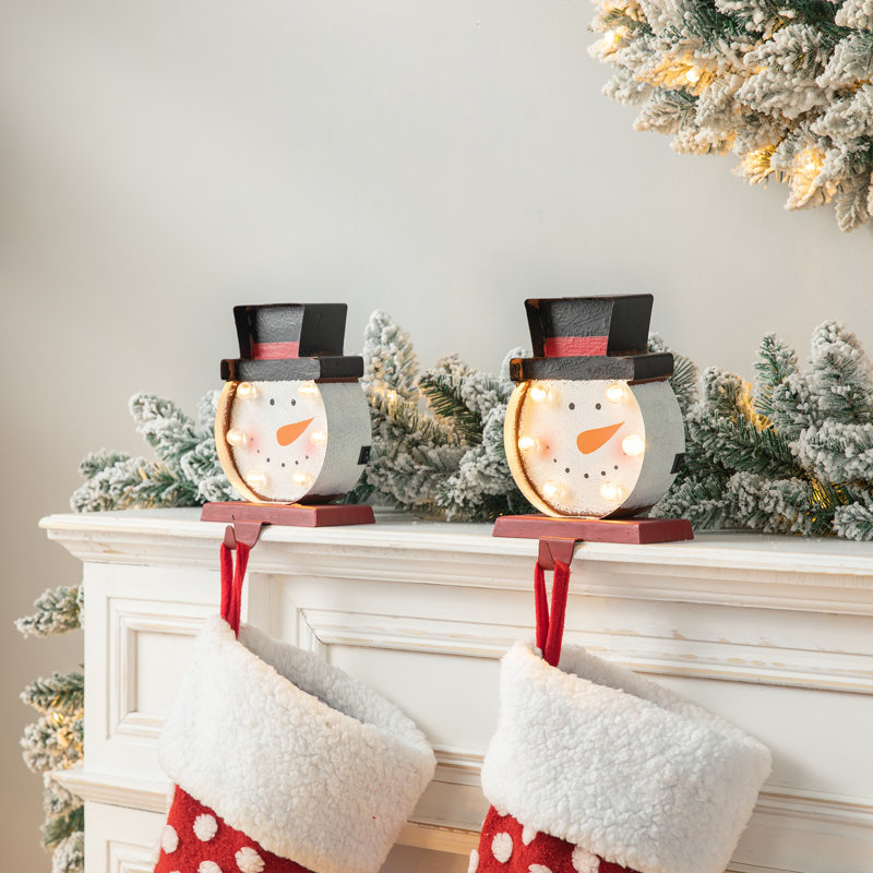 Porte-chaussette de Noël bonhomme de neige