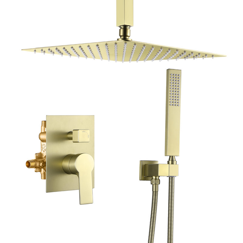 Complete Shower System, Brushed Gold
