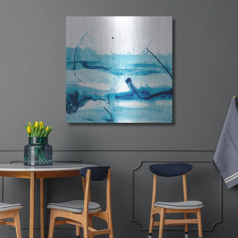 "Courants bleus III" par Ethan Harper, H 36 po x l 36 po