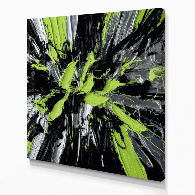 Neo Expressionism 68 Black Canvas Wall Art