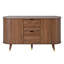 Sideboard with 2 sliding doors and 2 drawers Walnut