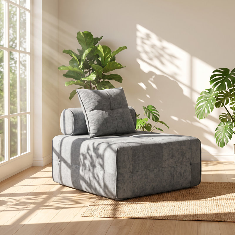 Canapé modulaire sans accoudoirs en tissu chenille l 39,37 po x P 39,37 po KK-K