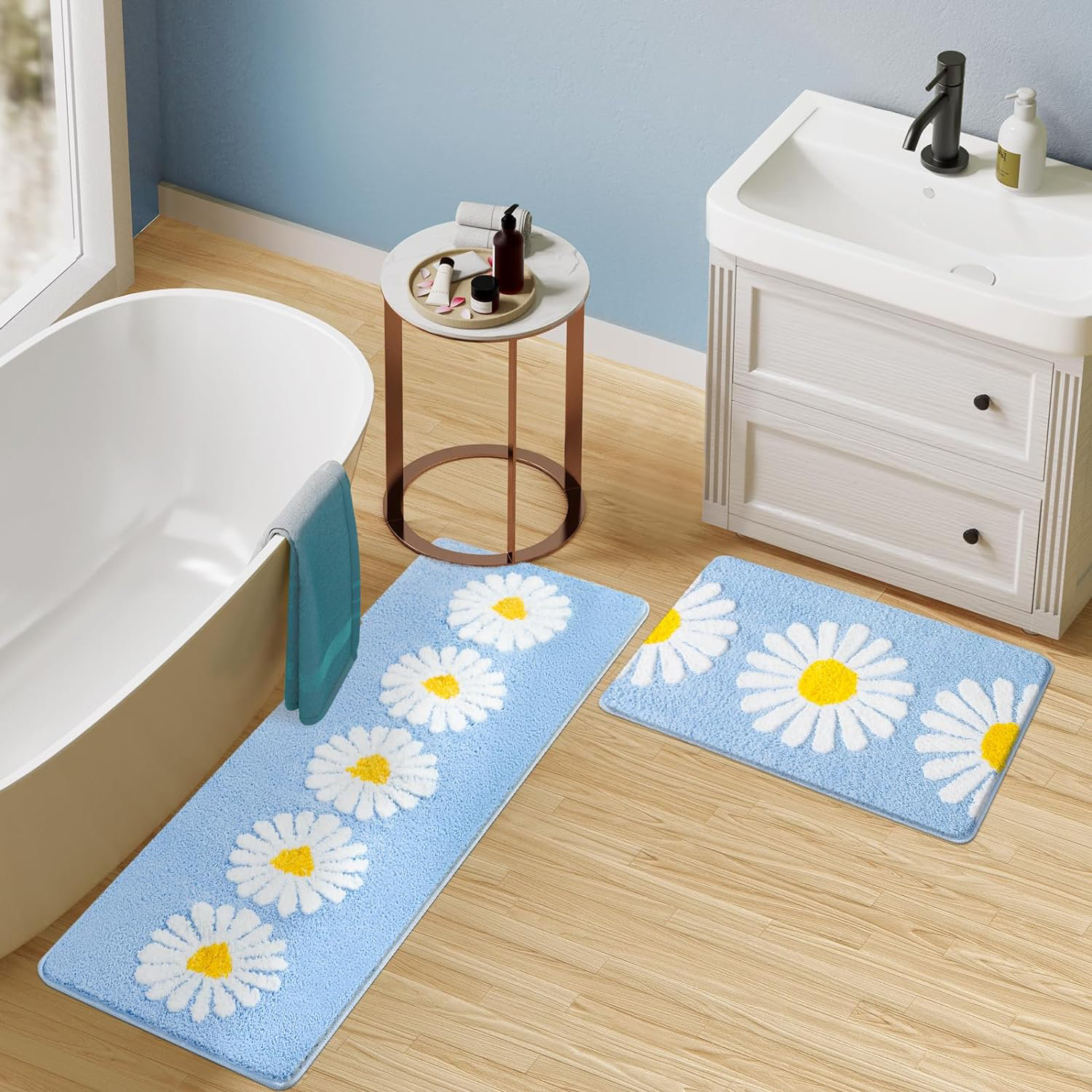 Hokku Designs Youji Microfiber / Microsuede Bath Rug | Wayfair