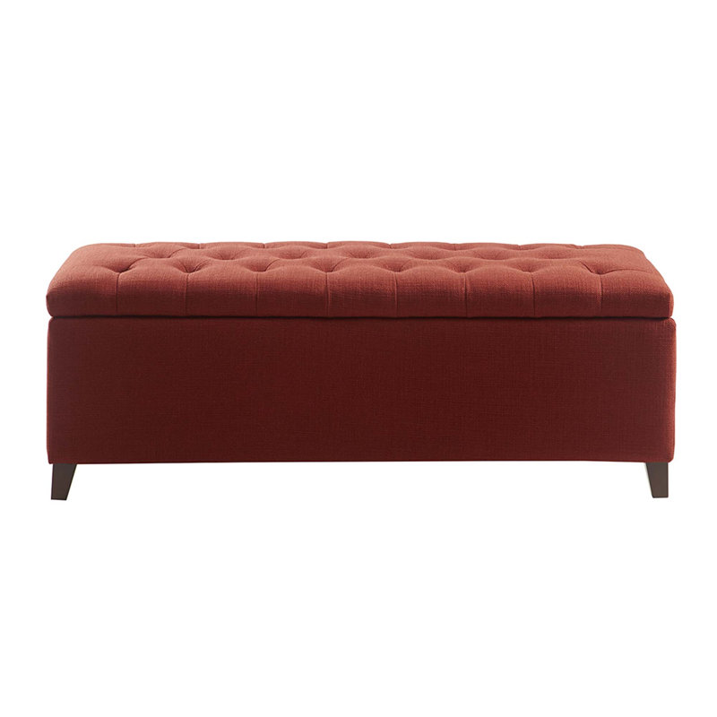 Banc de rangement rembourré Hannjo, Rouge