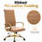 Humairaa Leather Office Chair – Executive Task Chair with Swivel, Adjustable Height & Gold Base for Home Office or Conference Room-325982888