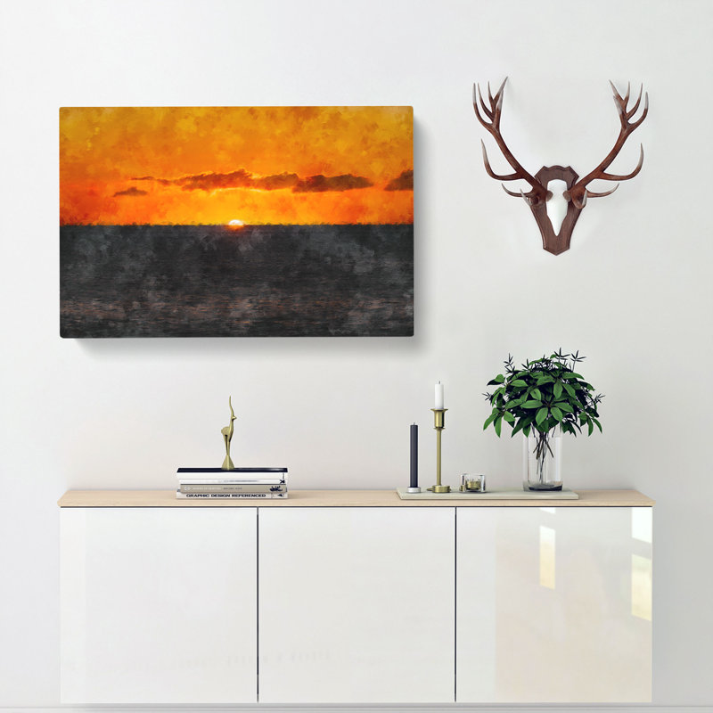 Goodbye to the Sun - Picture Frame Painting Print, 40cm H x 60cm W x 3cm D, Wrapped Canvas