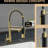 Brushed Gold Kitchen Faucet With Pull Down , Stainless Steel, High-Performance Build Dependable Quality
