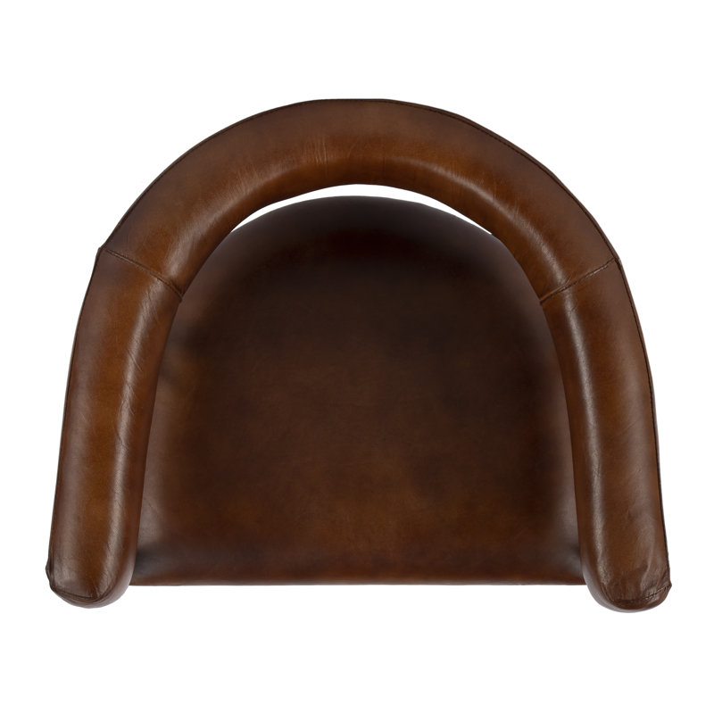 Dallas Leather and Iron cushioned 28.5" Bar Stool