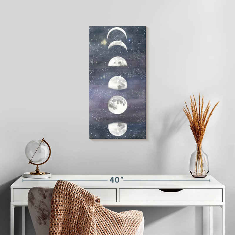 Moon Chart II, 24" H x 12" W