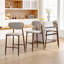 Tabouret de comptoir moderne rembourré avec dossier et structure en métal massif (ensemble de 2)-42689843-43407562