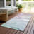 Machine Washable Indoor/Outdoor Xhevrie Seafoam Rug-425564616