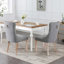 Solid Wood Flax Upholstered Linen Dining Chair-114326256
