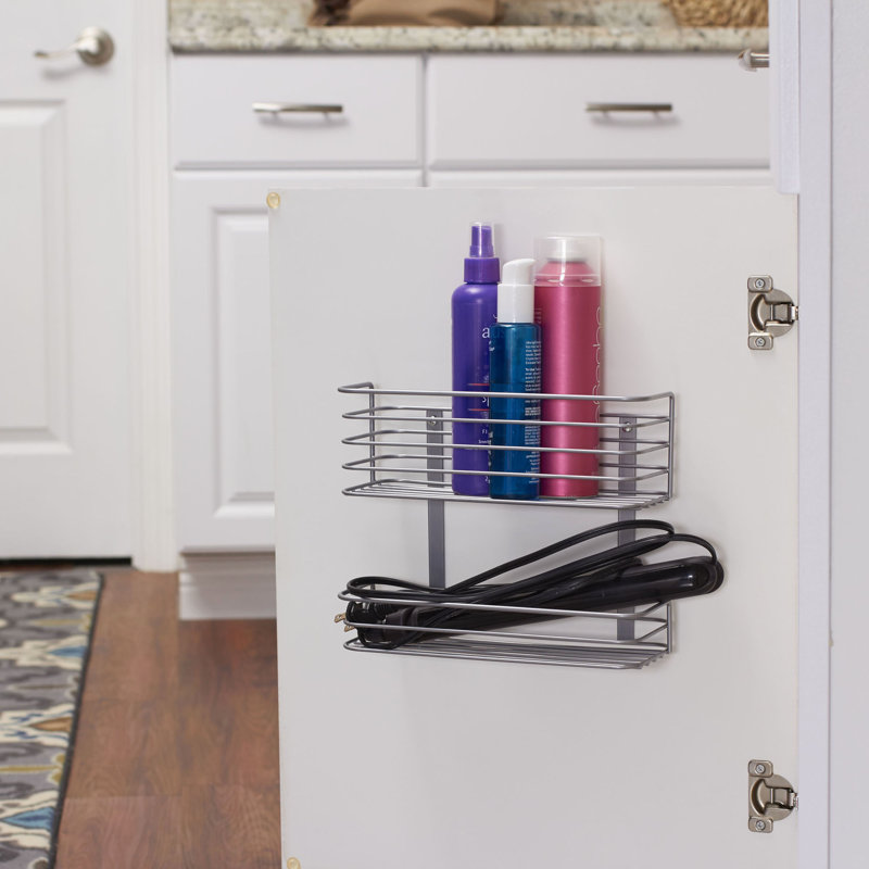Organisateur de porte d'armoire de cuisine à 2 niveaux Micelle, Argent