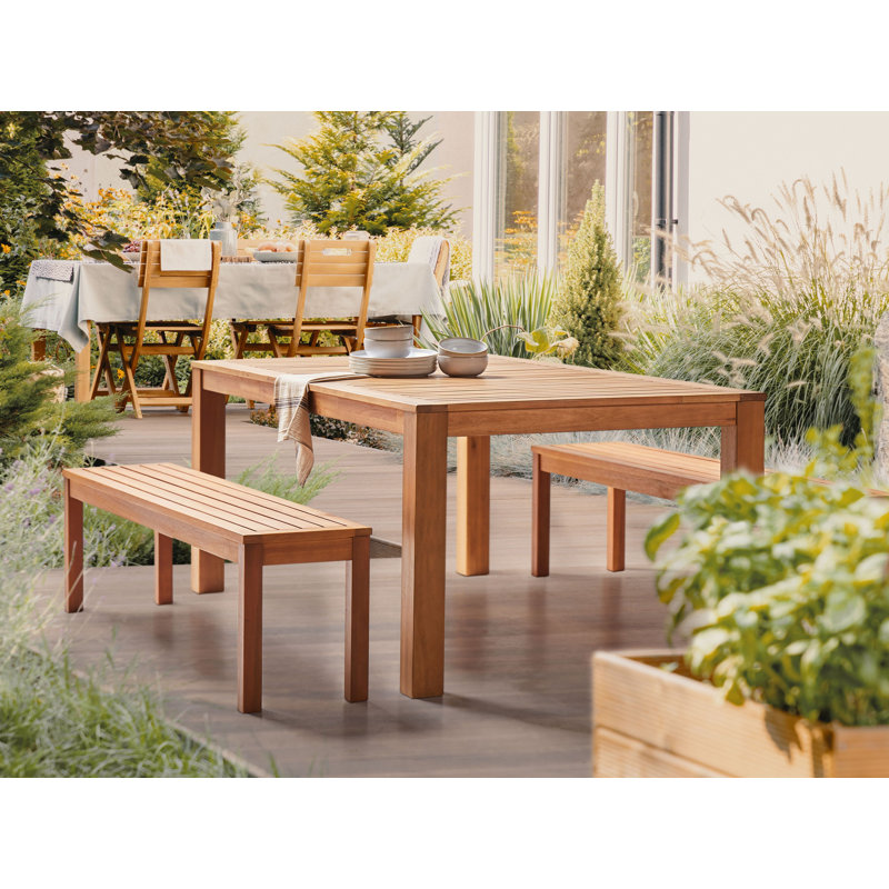 Dulcina Solid Wood Eucalyptus Outdoor Bench