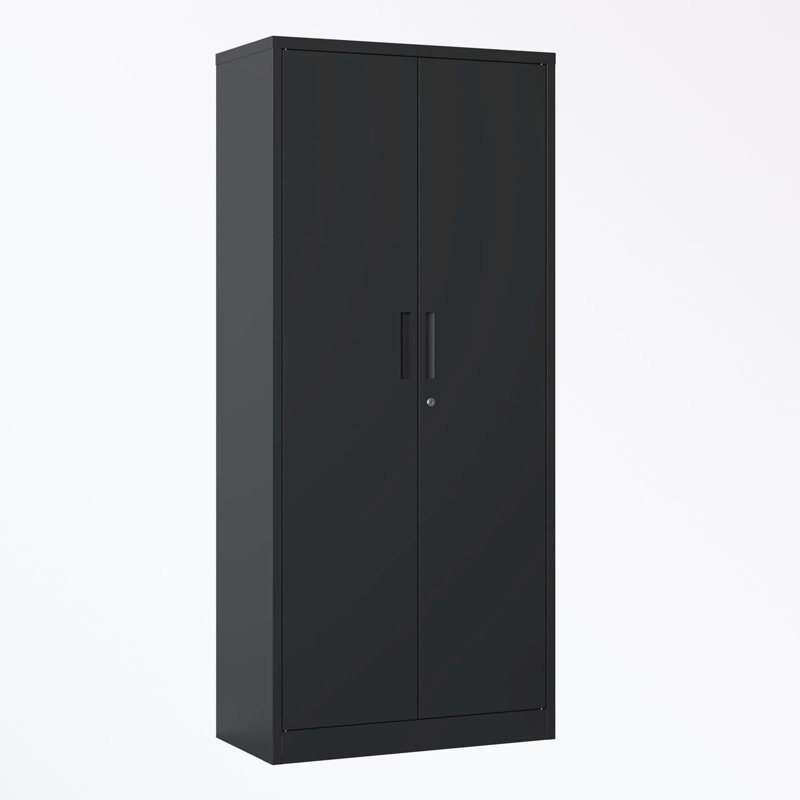 Meiting 31.5'' Wide 4 - Shelf Storage Cabinet, Black