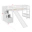 Lit mezzanine à escalier peu encombrant et glissade intégrée-128971183