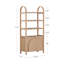 Bibliothèque à 3 niveaux avec base d'armoire et structure en bois massif-106870620