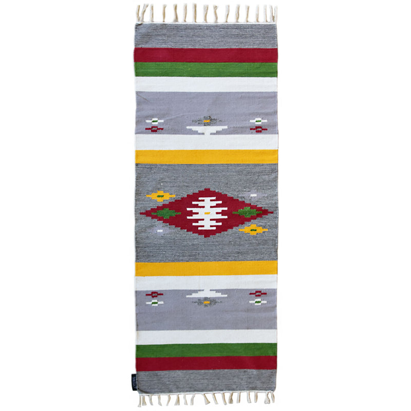Runner Aztec Hand Woven 60cm X 200cm Area Rug