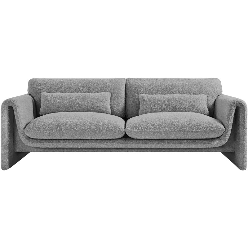 Canapé 86 ", Tissu gris bouclé