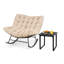 Ensemble de conversation 2 pièces surdimensionné avec coussin et table-1131933466