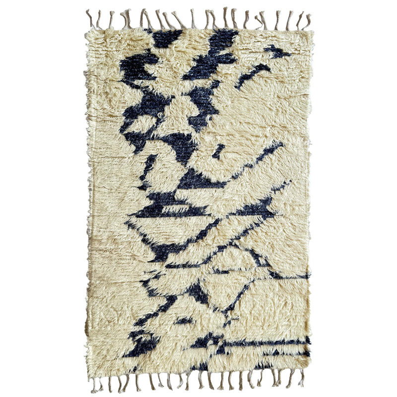 Performance Hand Knotted Wool Geometric Indoor Rug, Rectangle 3'6" x 5'6"