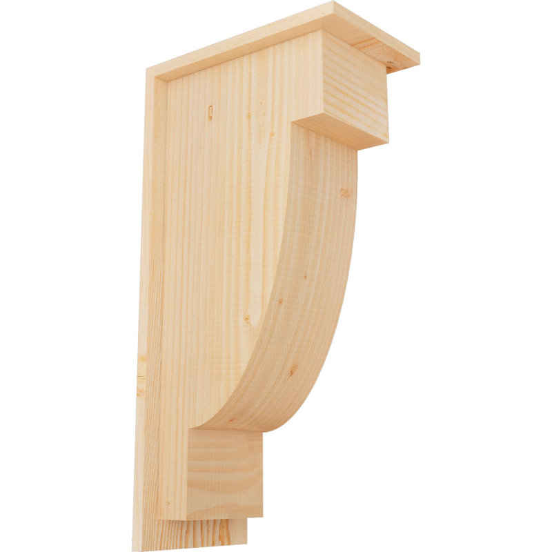 Corbeau alpin avec contre-plaque, H 24 po x l 7,5 po x P 12 po, Sapin de Douglas, Lisse