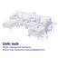 Canapé modulaire surdimensionné en U de 122,5 pouces, canapé en velours côtelé, canapé modulaire de salon avec 2 coussins, deux repose-pieds, pieds en plastique-1182445658