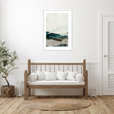 Mountains No 2 by Dan Hobday Wood Framed Wall Art Print