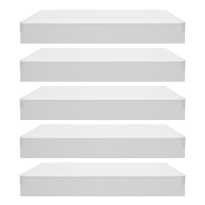 Ensemble de 5 tablettes murales en PVC expansé mural pour garde-manger