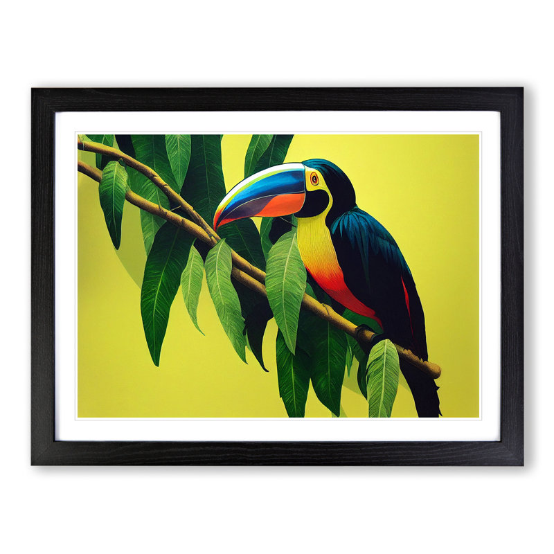 Incomparable Toucan Bird - Framed Print, Black, 34cm H x 46cm W x 2cm D