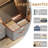 2 PCS Storage Bins with Lids, Collapsible Closet Organizer Container, Fabric Organizer Box with Handles, Decorative Storage Boxes with Lids for Organizing Clothes, Books, Light Grey-412948031