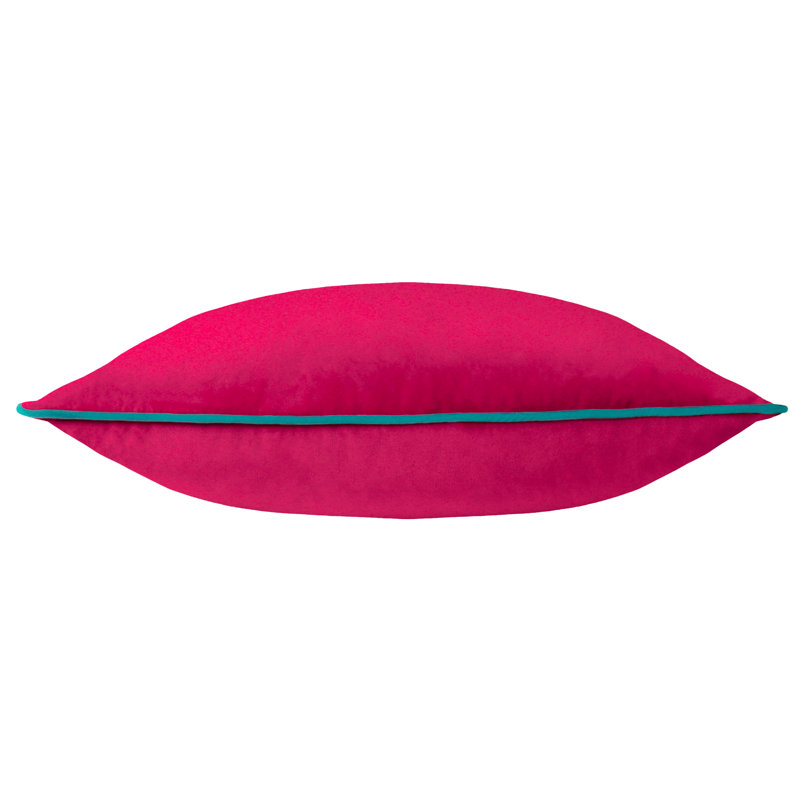 Meridian Square Cushion, Rose Red/Teal, Polyester, Square 45cm