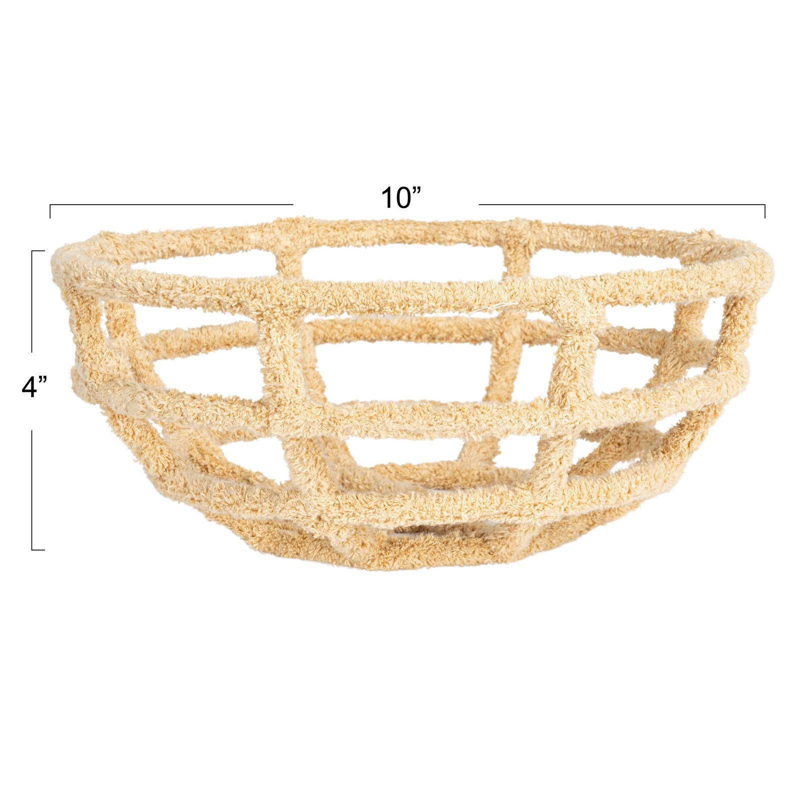 Round Cotton-Wrapped Decorative Bowl