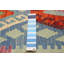 Tapis bleu foncé unique 4 pi 10 po x 6 pi 4 po Allesandra