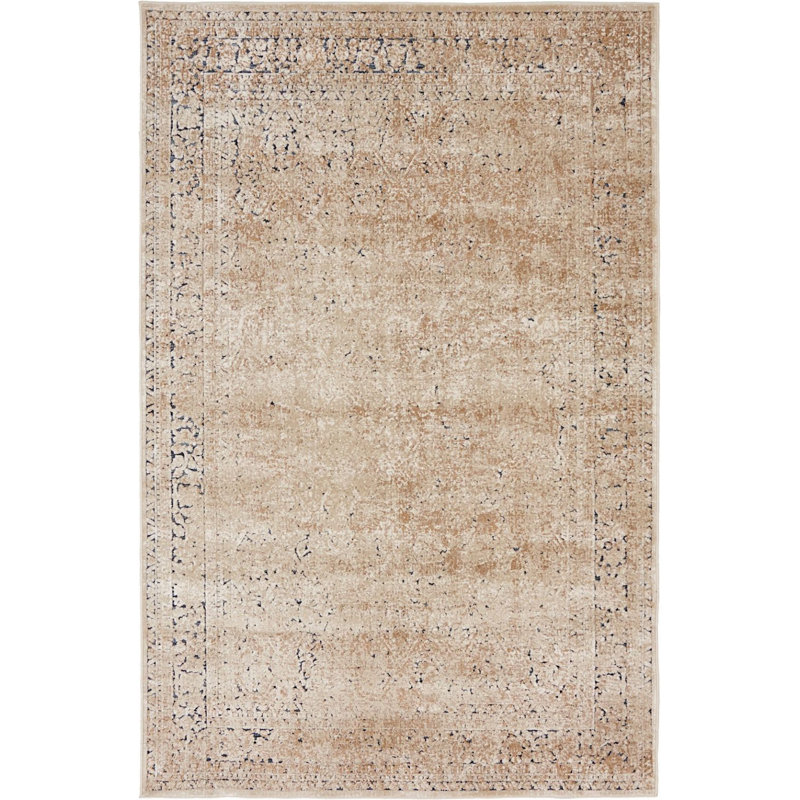 Parrado Ikat Indoor Rug, Rectangle 4' x 6'