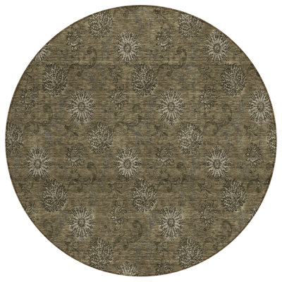Tapis beige rond 8 po