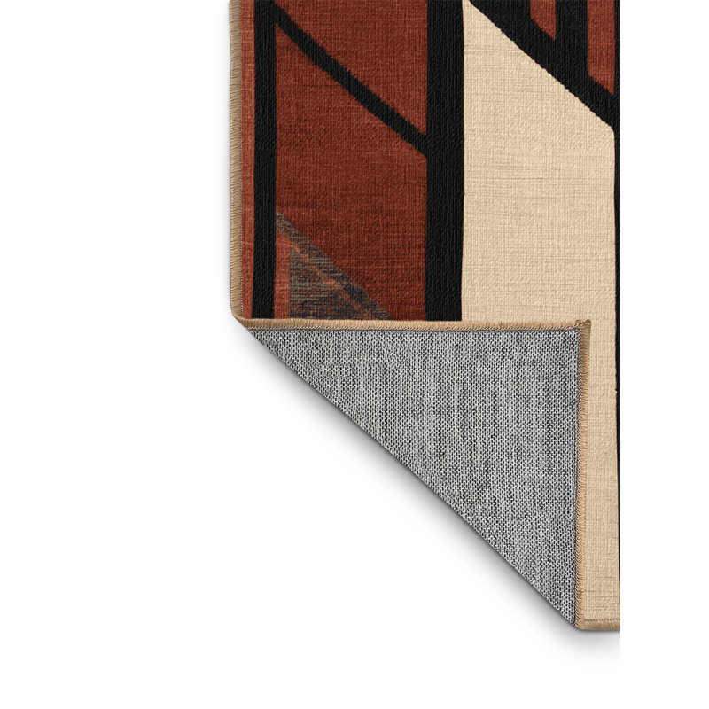 Machine Washable Turkish Brown Area Rug, Round 5'