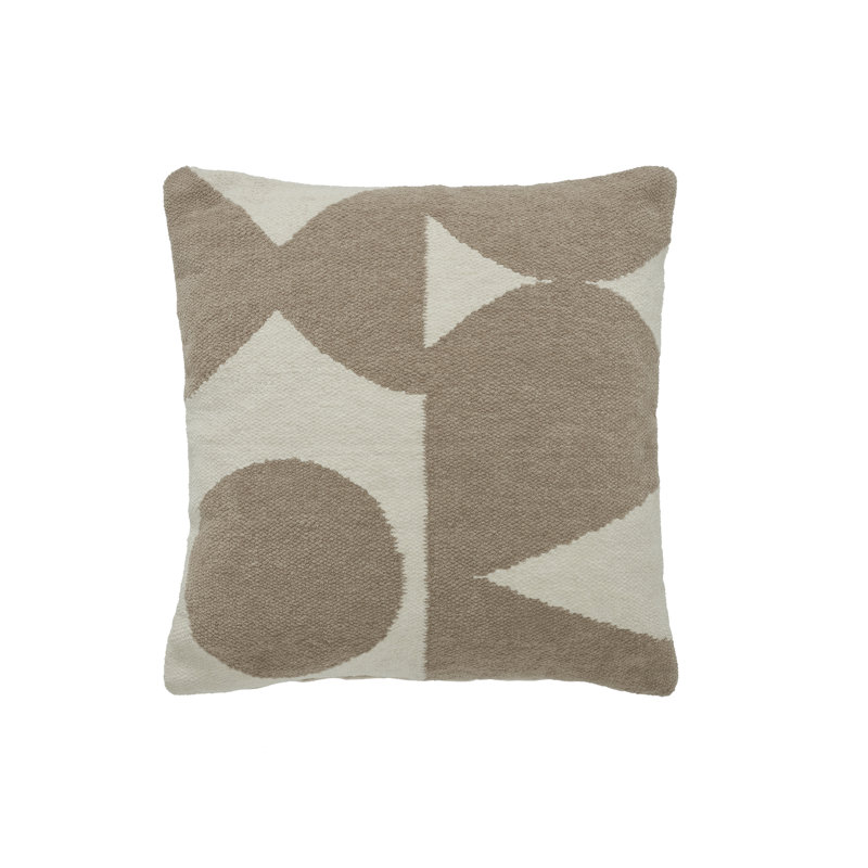 Merano Indoor Pillow, Beige/White Geometric