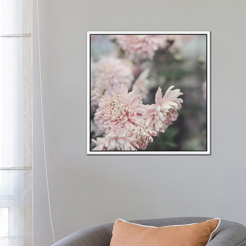 Evening Blooms by Sarah Gardner - Print on Canvas, White Floater Frame, 66.04 cm H x 66.04 cm W