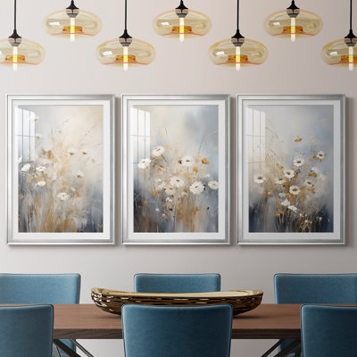 FLORAL Series CCCCIX - Impression sur mesure encadrée de qualité supérieure - 3 pièces