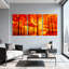 Scénario et paysages urbains, forêt abstraite, ensemble de 3 impressions sur toile-127591806