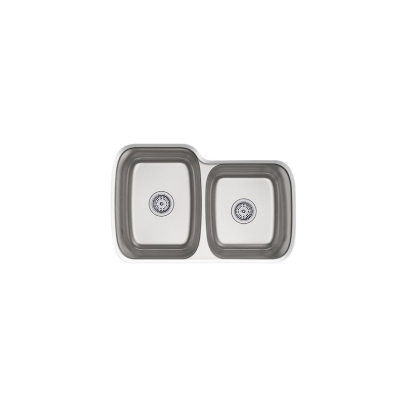 McAllister 31.75'' L Undermount Double Bowl Stainless Steel Kitchen Sink