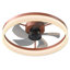Frauly 19.7 Inch Led Enclosed Low Profile Ceiling Fan With Light-398456505-388880136