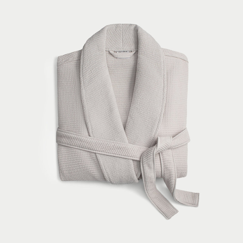 Waffle Bath Robe, M, Gray