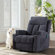 Myria 29.5" W  Friend Friendly Fabric Upholstered Manual Massage Recliner Chair with Dual Cup Holders & Heating Function