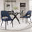 20.1"W Mid-Century Modern Dining Chairs, Fabric/Leather Upholstered Side Chairs, Armless Vanity Chair With Metal Legs For Dining Living Room Vanity Office-2112939680