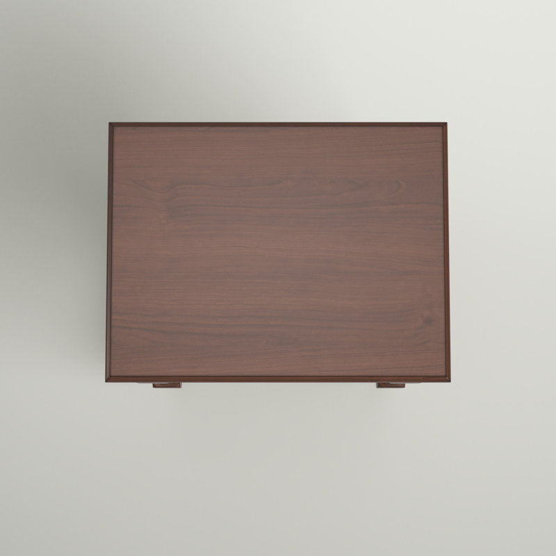 Cassie Brown Wood Rectangular 3-Shelf Accent Table