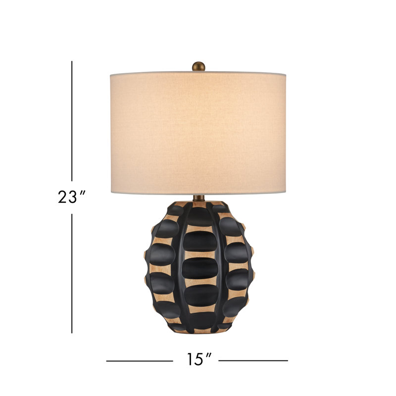 Betel Nut Table Lamp, Black