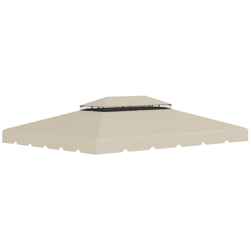 Auvent de remplacement pour abri de jardin, 12,8 po x 9,5 po, Beige